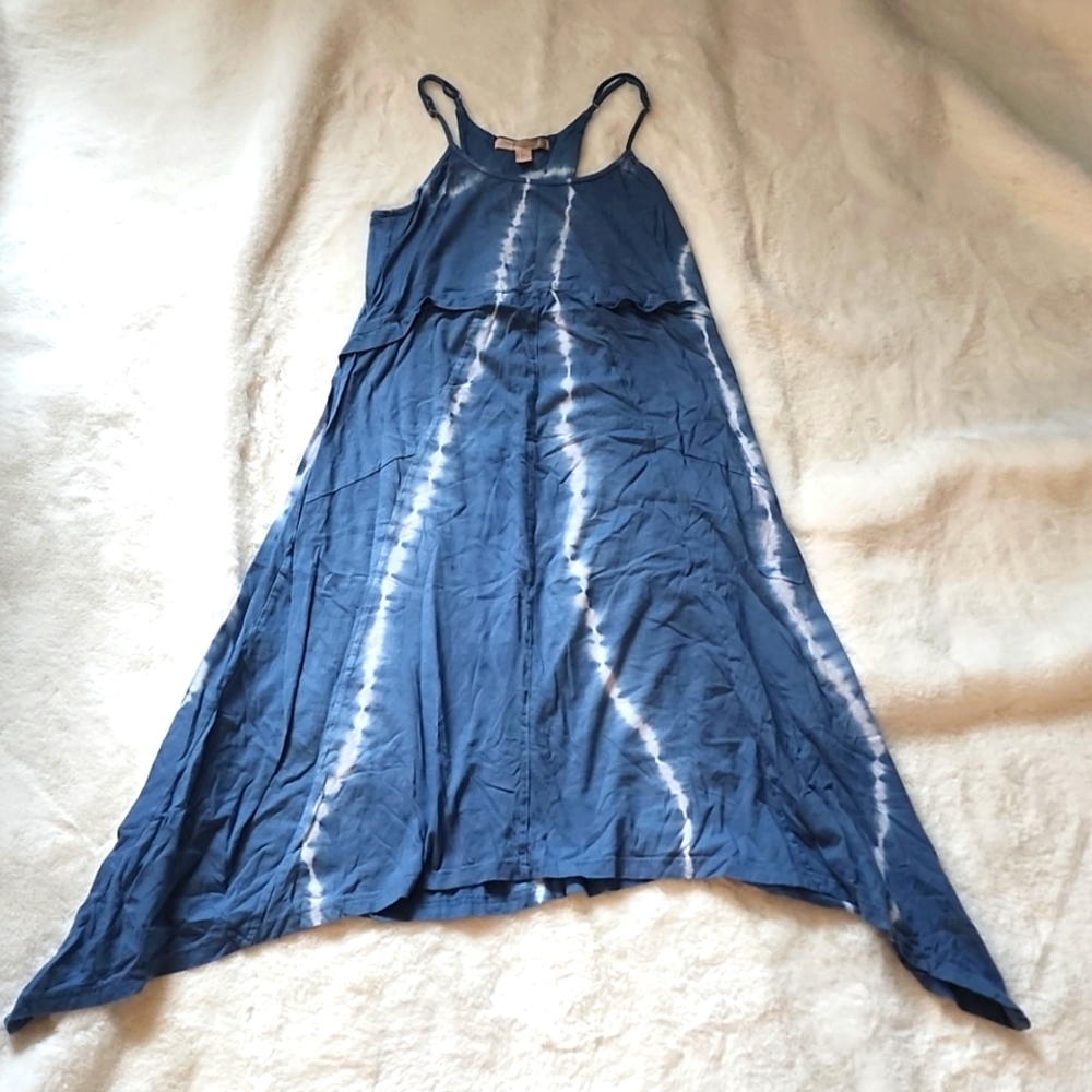 Blue Tie Dye Summer Dress - S